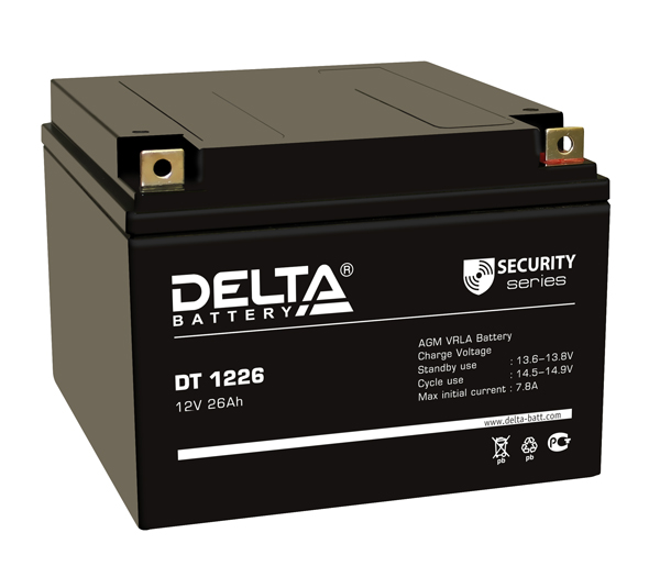 Аккумулятор Delta DT 1226 12В/26Ач